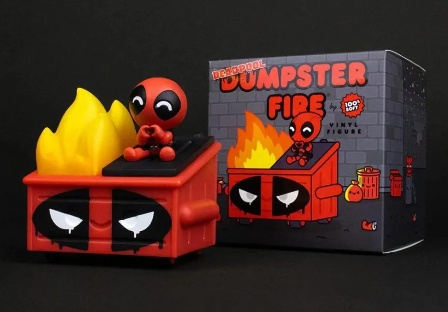 Designer Vinyl>100% Soft - Deadpool Dumpster Fire 3" Vinyl Figure