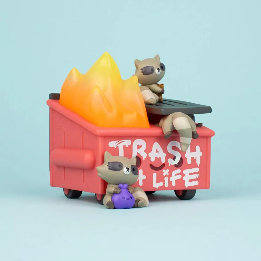Designer Vinyl>100% Soft - Dumpster Fire Trash Panda Edition 3" Vinyl Figure