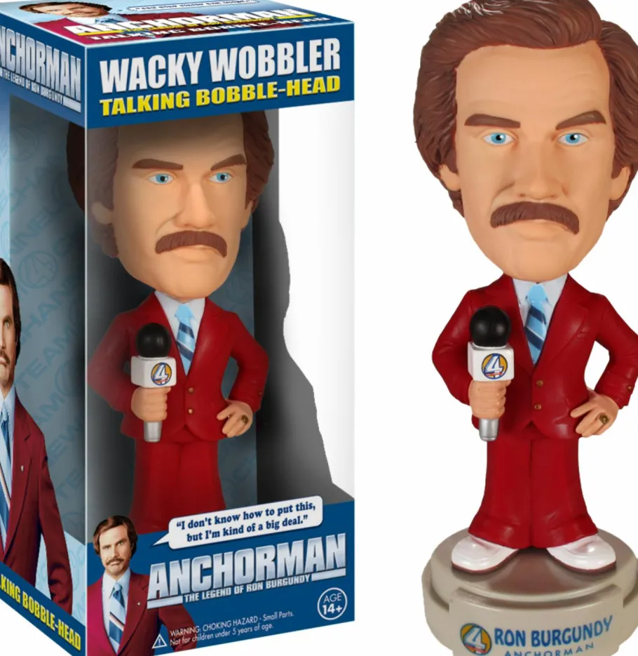 Bobble-Heads>Anchorman - Ron Burgundy Talking Wacky Wobbler Bobble Head