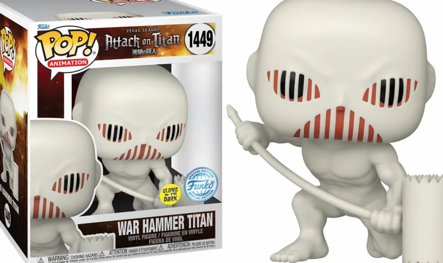 Super-Sized Pop!>Attack on Titan - War Hammer Titan Glow-in-the-Dark 6" Super Sized Pop! Vinyl Figure (Popcultcha Exclusive)