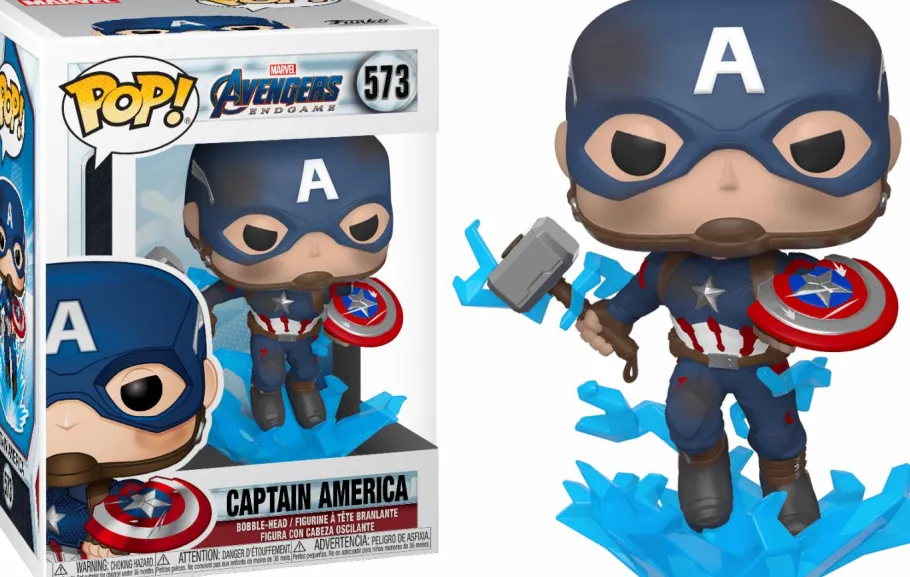 Standard Pop!>The Avengers Avengers 4: Endgame - Captain America with Mjolnir Pop! Vinyl Figure