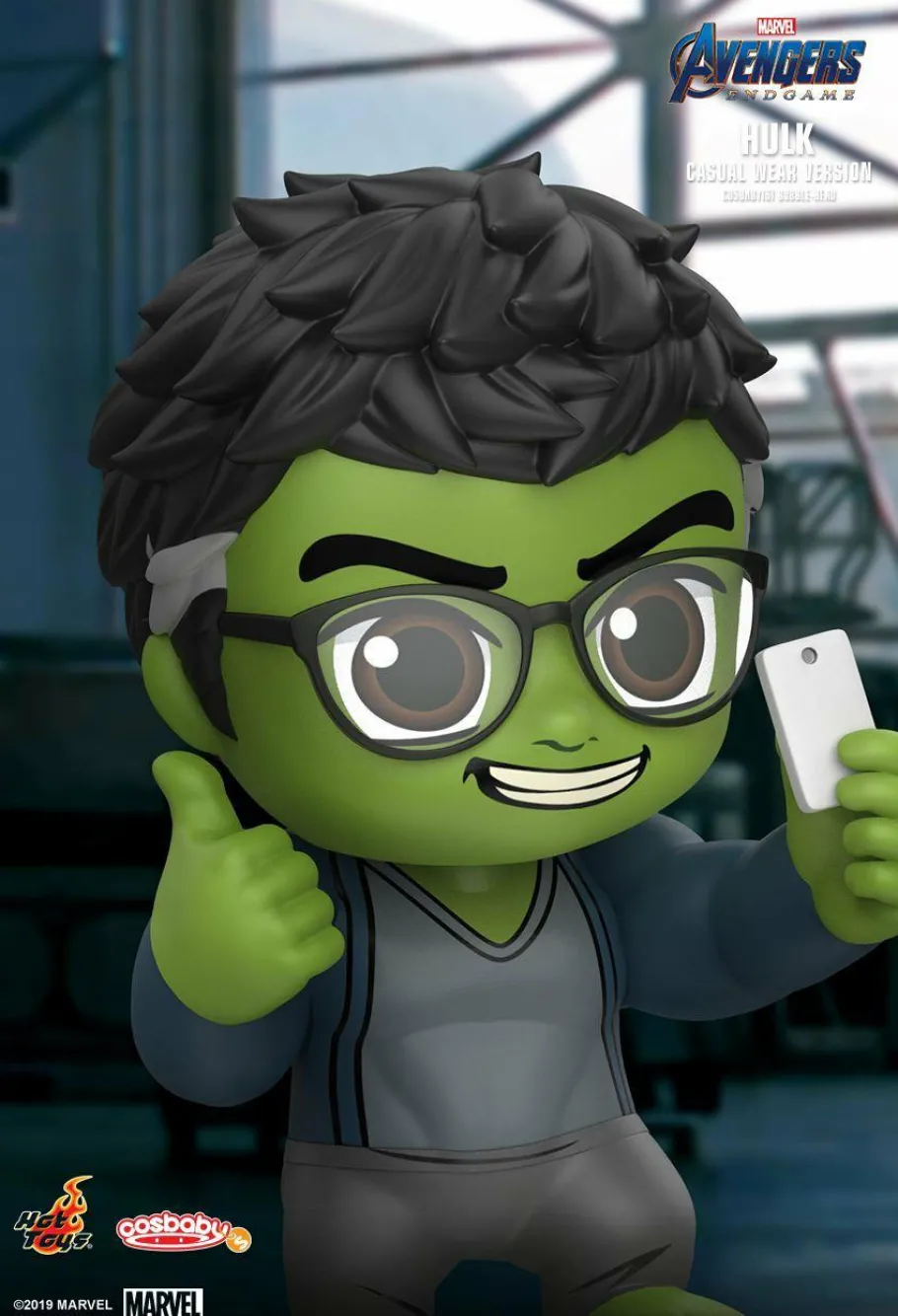 Cosbaby>The Avengers Avengers 4: Endgame - Hulk Casual Wear Cosbaby 3.75” Hot Toys Bobble-Head Figure
