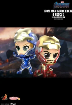 Cosbaby>The Avengers Avengers 4: Endgame - Iron Man Mark LXXXV (85) & Rescue Unmasked Cosbaby Hot Toys Bobble-Head Figure 2-Pack