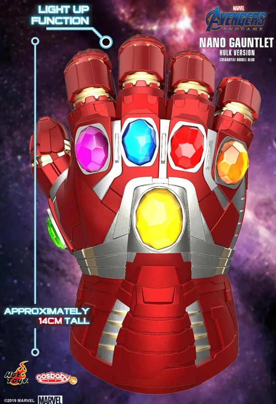 Cosbaby>The Avengers Avengers 4: Endgame - Nano Gauntlet Light-Up (Hulk Version) Cosbaby Hot Toys Bobble-Head Figure (Int Sales Only)