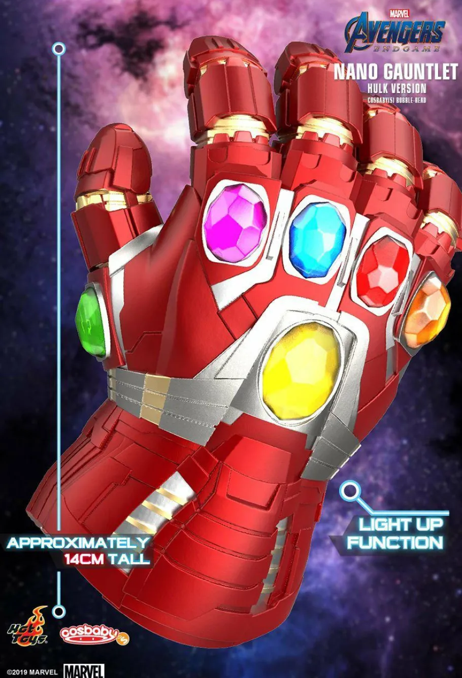 Cosbaby>The Avengers Avengers 4: Endgame - Nano Gauntlet Light-Up (Hulk Version) Cosbaby Hot Toys Bobble-Head Figure (Int Sales Only)