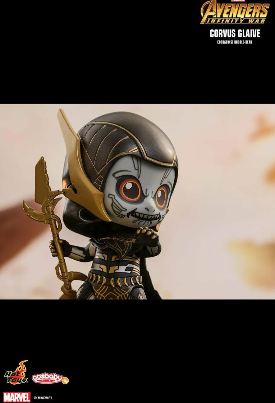 Cosbaby>The Avengers Avengers 3: Infinity War - Corvus Glaive Cosbaby 3.75” Hot Toys Bobble-Head Figure