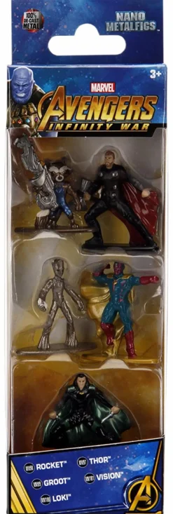 Die-Cast Figures>The Avengers Avengers 3: Infinity War - Nano Metalfigs 2” Die-Cast Figure 5-Pack