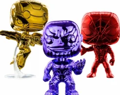 Pop! Bundles>The Avengers Avengers 3: Infinity War - Triple Chrome Pop! Vinyl Bundle (Set of 3) (2018 Event Exclusive)