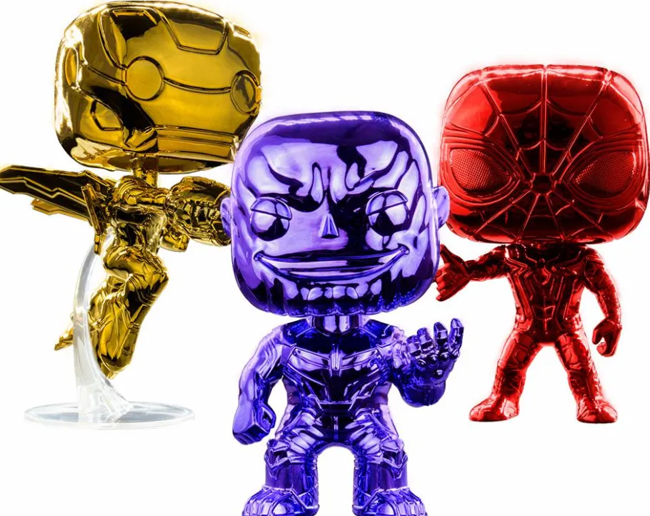 Pop! Bundles>The Avengers Avengers 3: Infinity War - Triple Chrome Pop! Vinyl Bundle (Set of 3) (2018 Event Exclusive)