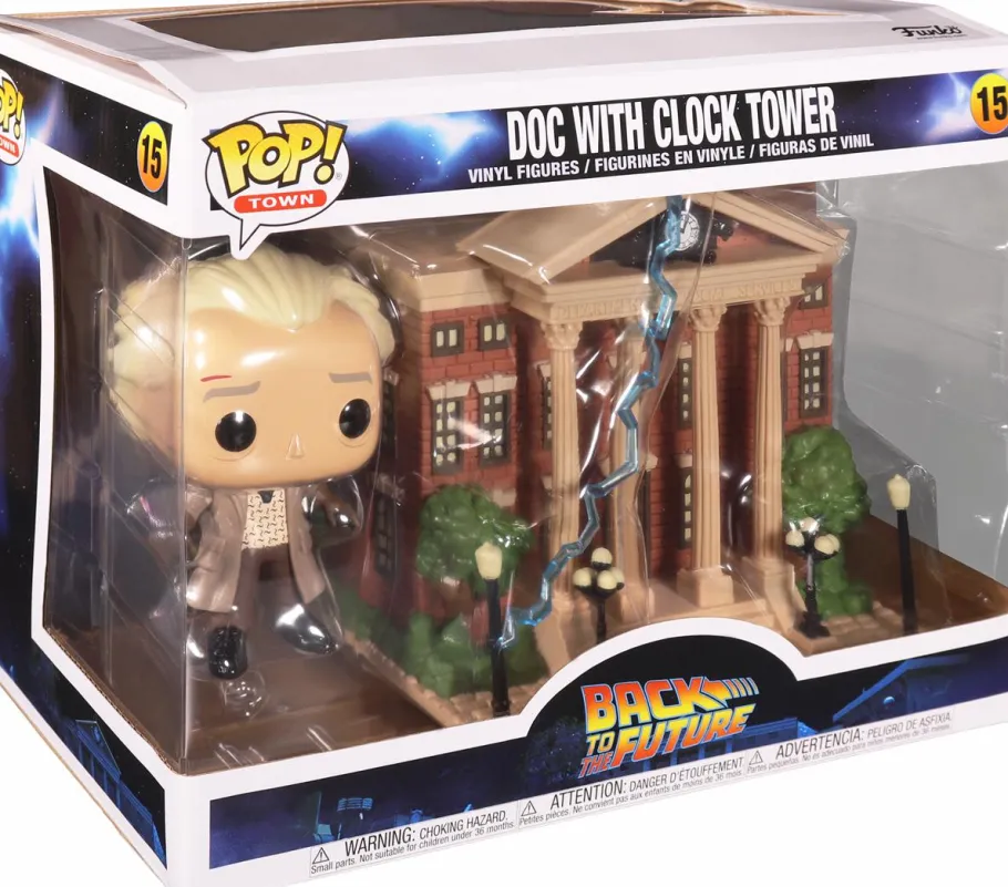 Pop! Rides & Town>Back to the Future - Dr. Emmett Brown with Clock Tower Pop! Town Vinyl Figure