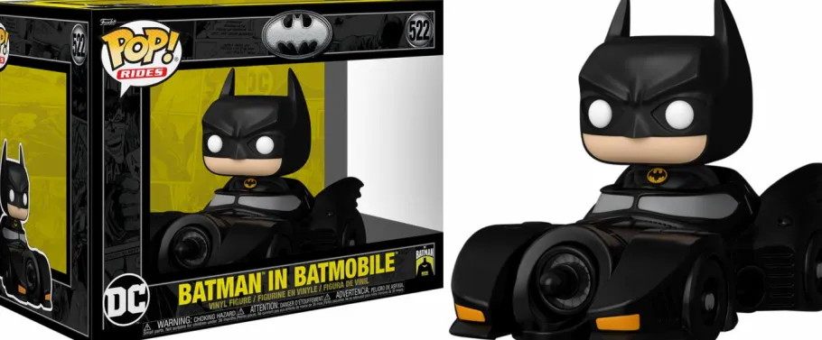 Pop! Rides & Town>Batman - in Batmobile (1989) 85th Anniversary Pop! Ride Vinyl Figure