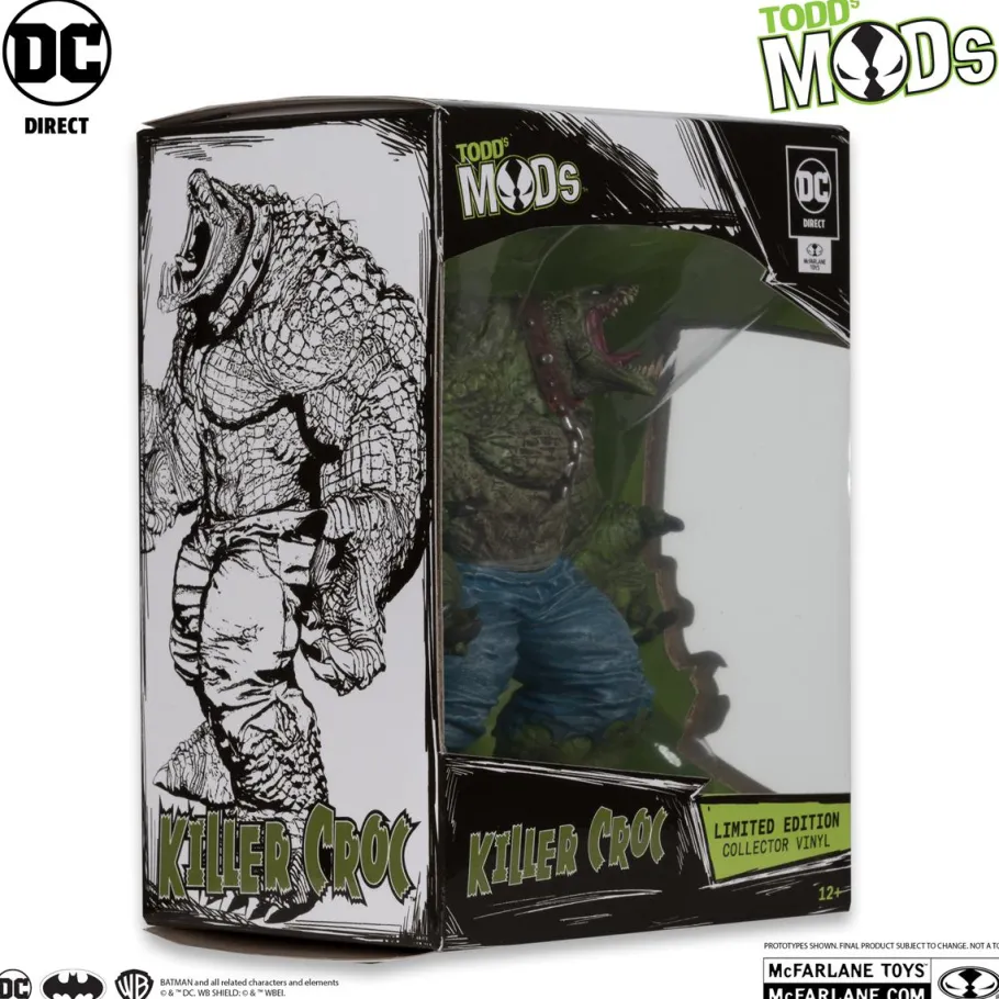 Designer Vinyl>Batman - Killer Croc Todd's Mods Collector Vinyl 4.5" Scale PVC Posed Figure