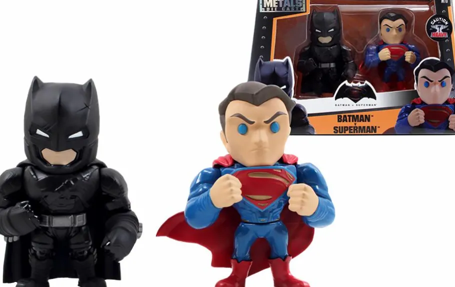 Die-Cast Figures>Batman vs Superman: Dawn of Justice - Batman & Superman Metals 4” Die-Cast Action Figure 2-Pack Variants