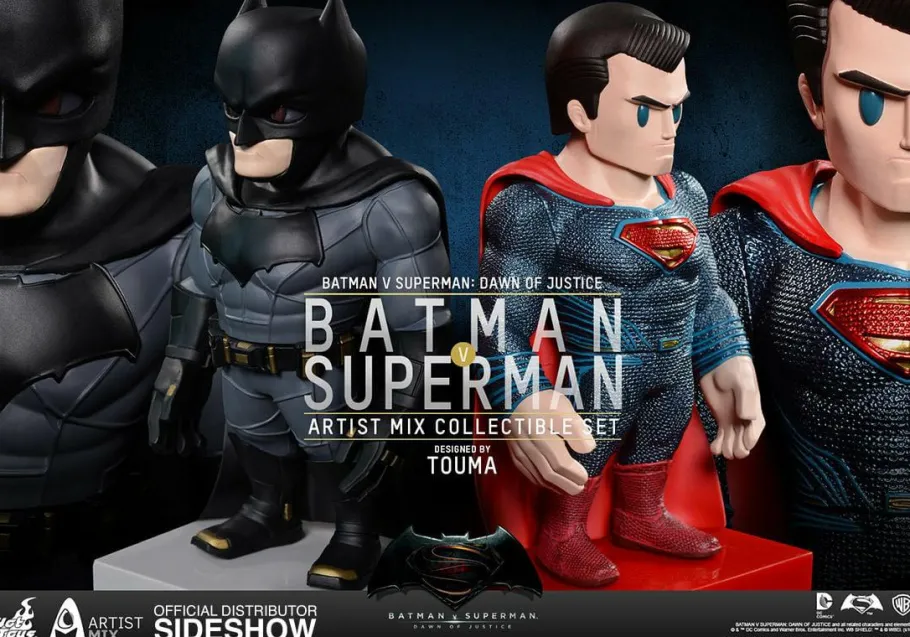 Bobble-Heads>Batman vs Superman: Dawn of Justice - Batman and Superman Artist Mix Bobble Head Hot Toys Figures (Set of 2)