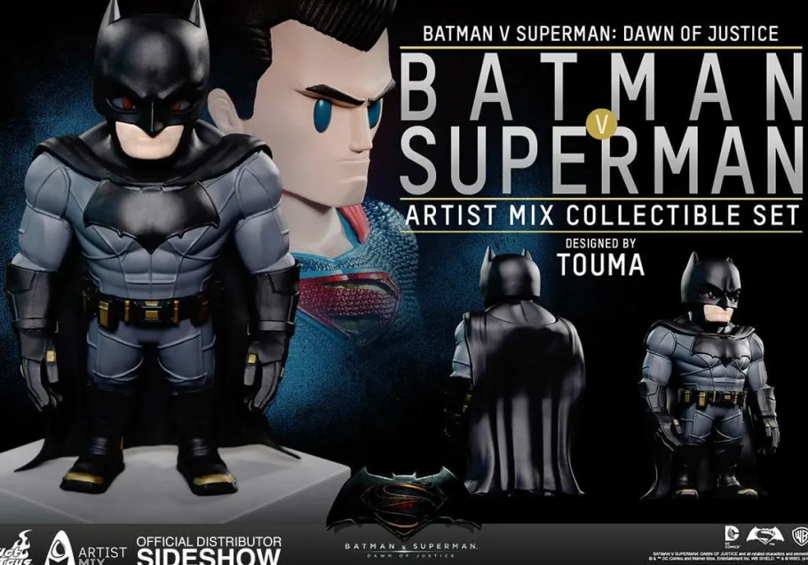 Bobble-Heads>Batman vs Superman: Dawn of Justice - Batman and Superman Artist Mix Bobble Head Hot Toys Figures (Set of 2)