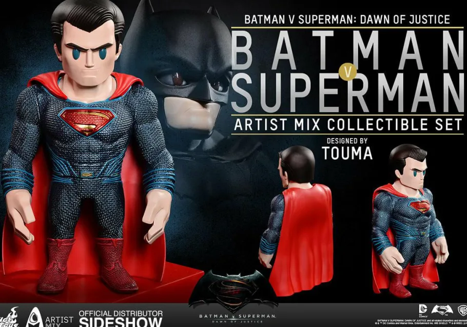 Bobble-Heads>Batman vs Superman: Dawn of Justice - Batman and Superman Artist Mix Bobble Head Hot Toys Figures (Set of 2)