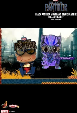 Cosbaby>Black Panther (2018) - & Movbi Cosbaby Hot Toys Bobble-Head Figure 2-Pack