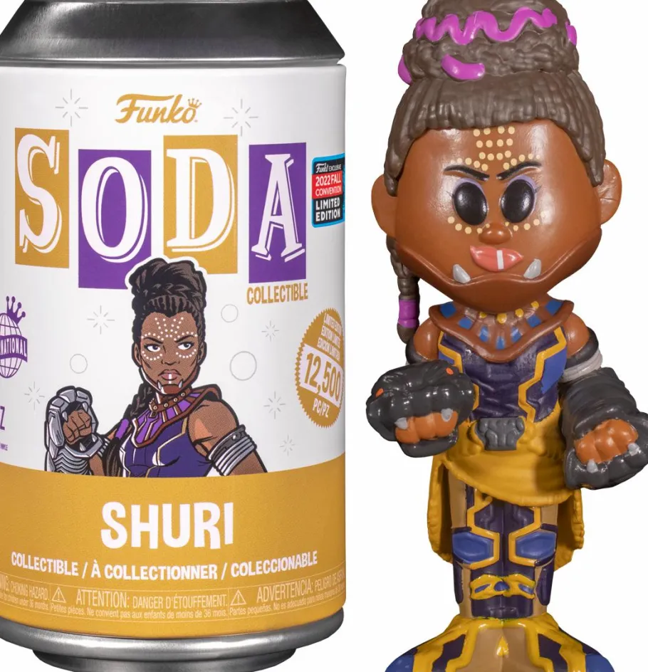 Funko Convention Exclusives>Black Panther - Shuri SODA Vinyl Figure in Collector Can (International Edition) (2022 Fall Convention Exclusive / Popcultcha Exclusive)