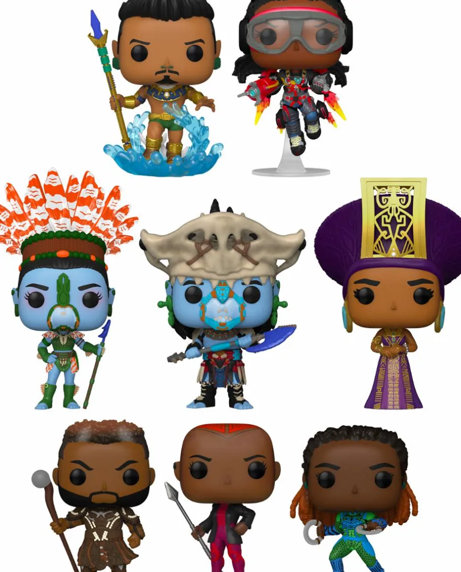 Pop! Bundles>Black Panther 2: Wakanda Forever - Do It For T’Challa Pop! Vinyl Bundle (Set of 8)