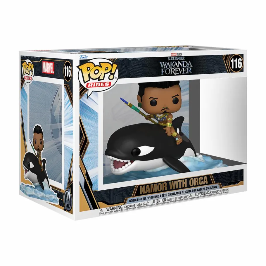 Pop! Rides & Town>Black Panther 2: Wakanda Forever - Namor with Orca Pop! Rides Vinyl Figure