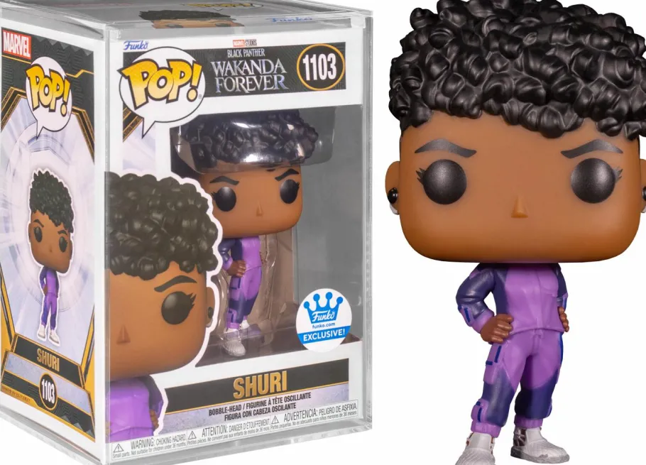 Pop! Chases, Vault, Limited Editions, Ppp Items>Black Panther 2: Wakanda Forever - Shuri Pop! Vinyl Figure in Acrylic Pop! Protector (Funko / Popcultcha Exclusive)