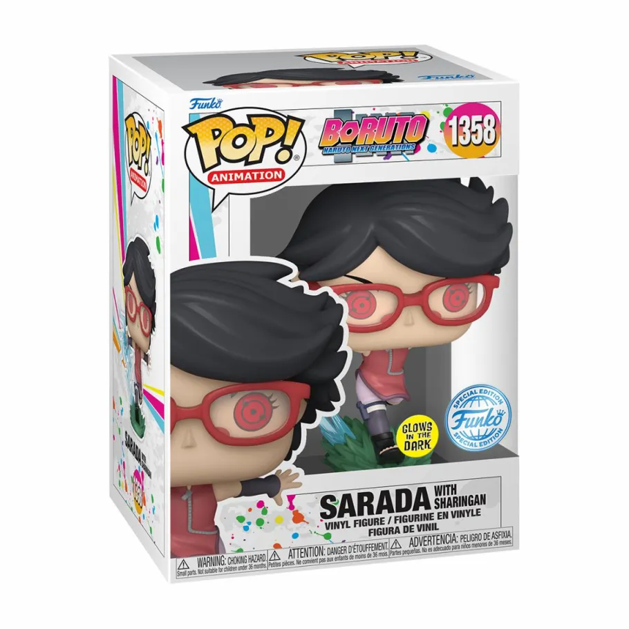 Standard Pop!>Naruto Boruto: Next Generations - Sarada with Sharingan Glow-in-the-Dark Pop! Vinyl Figure