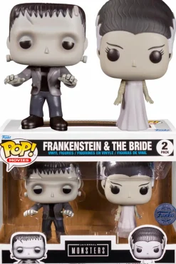 Pop! Bundles>Bride of Frankenstein (1935) - The Monster & The Bride Black & White Pop! Vinyl Figure 2-Pack