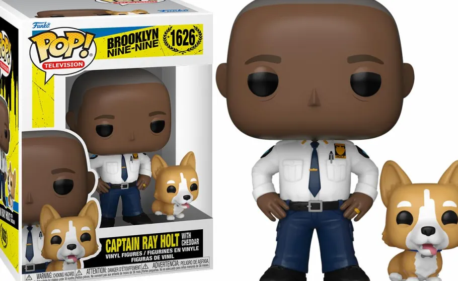 Standard Pop!>Brooklyn Nine-Nine - Captain Raymond Holt with Cheddar Pop! Vinyl Figure