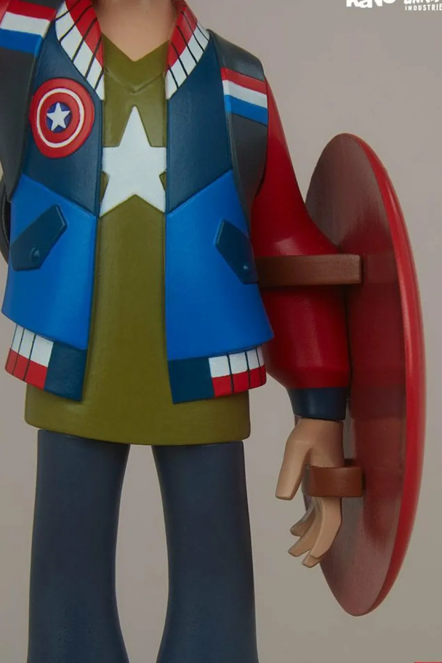 Designer Vinyl>Captain America - 8” Vinyl Figure by kaNO