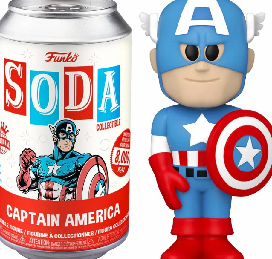 Designer Vinyl>Captain America - Vinyl SODA Figure in Collector Can (International Edition)