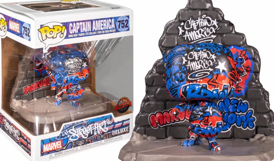 Pop! Deluxe>Captain America - Graffiti Deco Deluxe Pop! Vinyl Figure