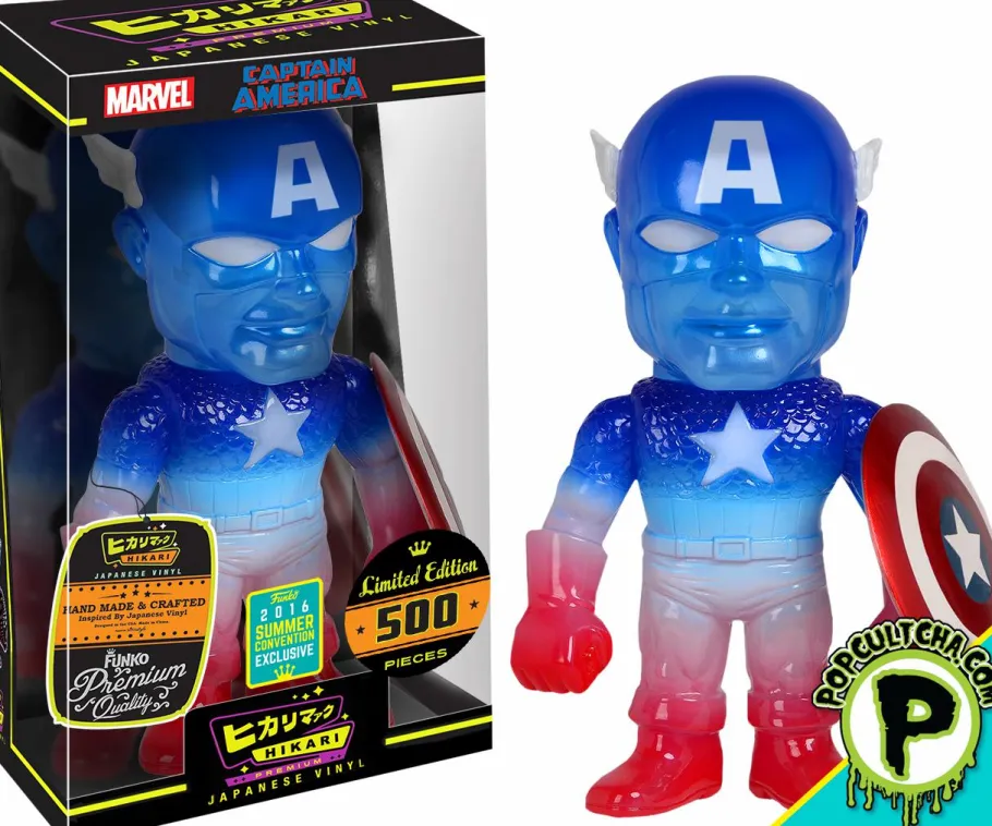 Designer Vinyl>Captain America - Hikari Star-Spangled Japanese Vinyl Figure (2016 Summer Convention Exclusive)