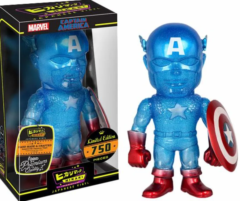 Designer Vinyl>Captain America - Hikari True Blue Japanese Vinyl Figure