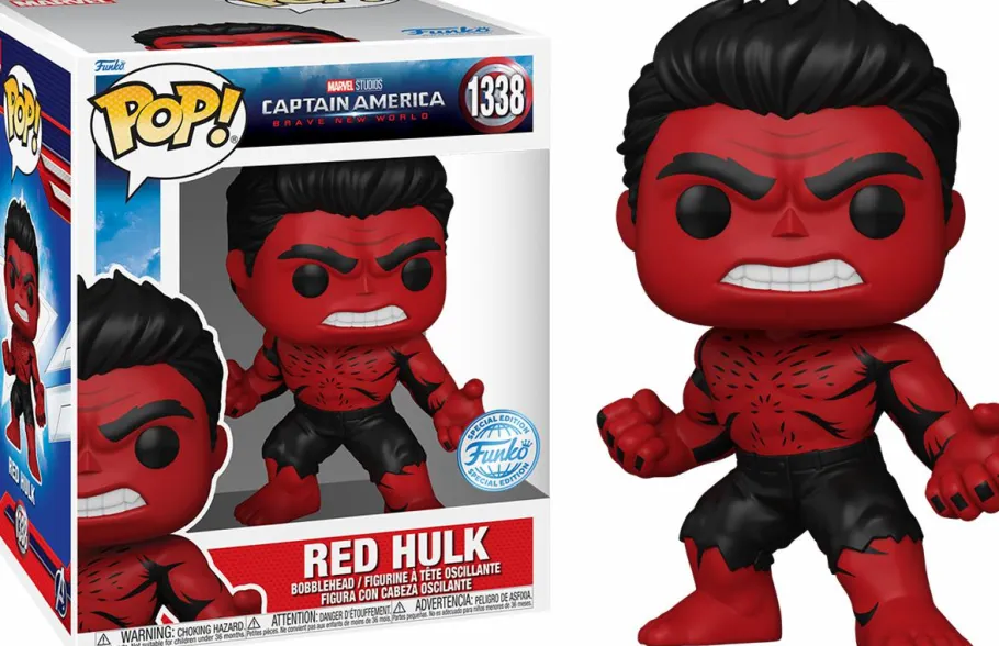 Standard Pop!>Captain America : Brave New World - Red Hulk (Deco) Super Sized 6" Pop! Vinyl Figure