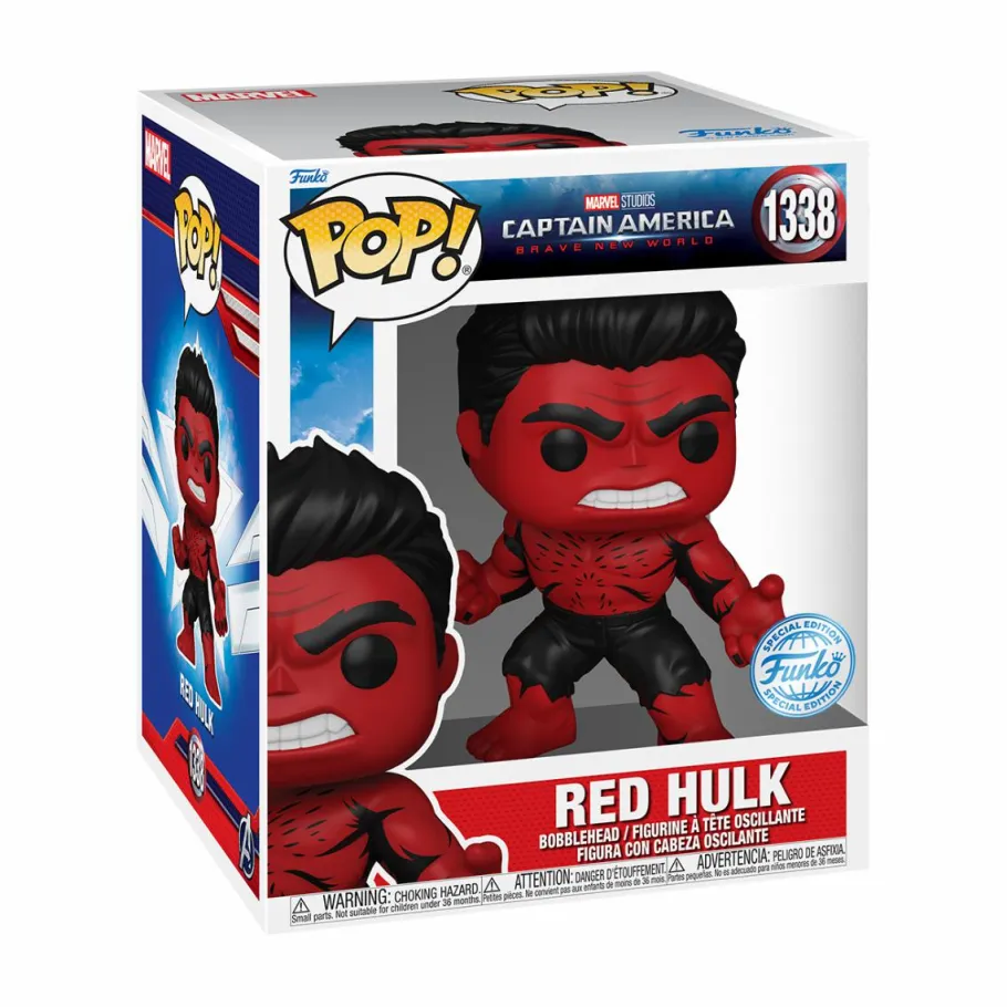 Standard Pop!>Captain America : Brave New World - Red Hulk (Deco) Super Sized 6" Pop! Vinyl Figure