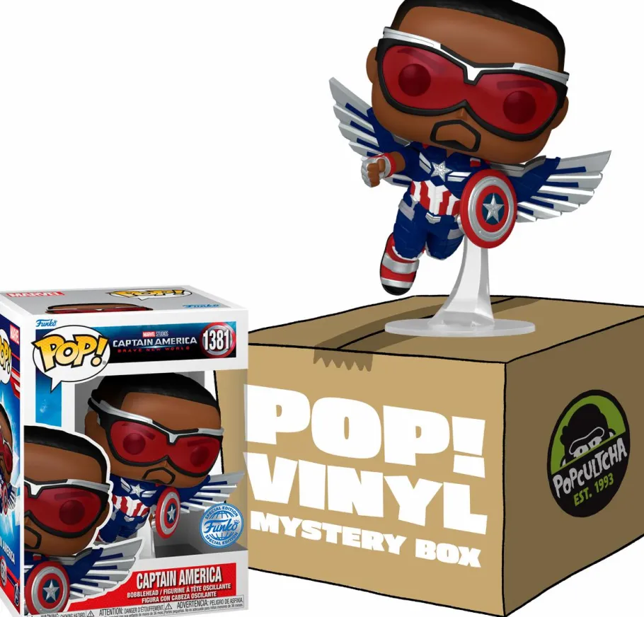 Collector & Mystery Boxes>Captain America : Brave New World - Mystery Box (Includes Sam Wilson & 3 Exclusive Pop! Vinyl Figures)