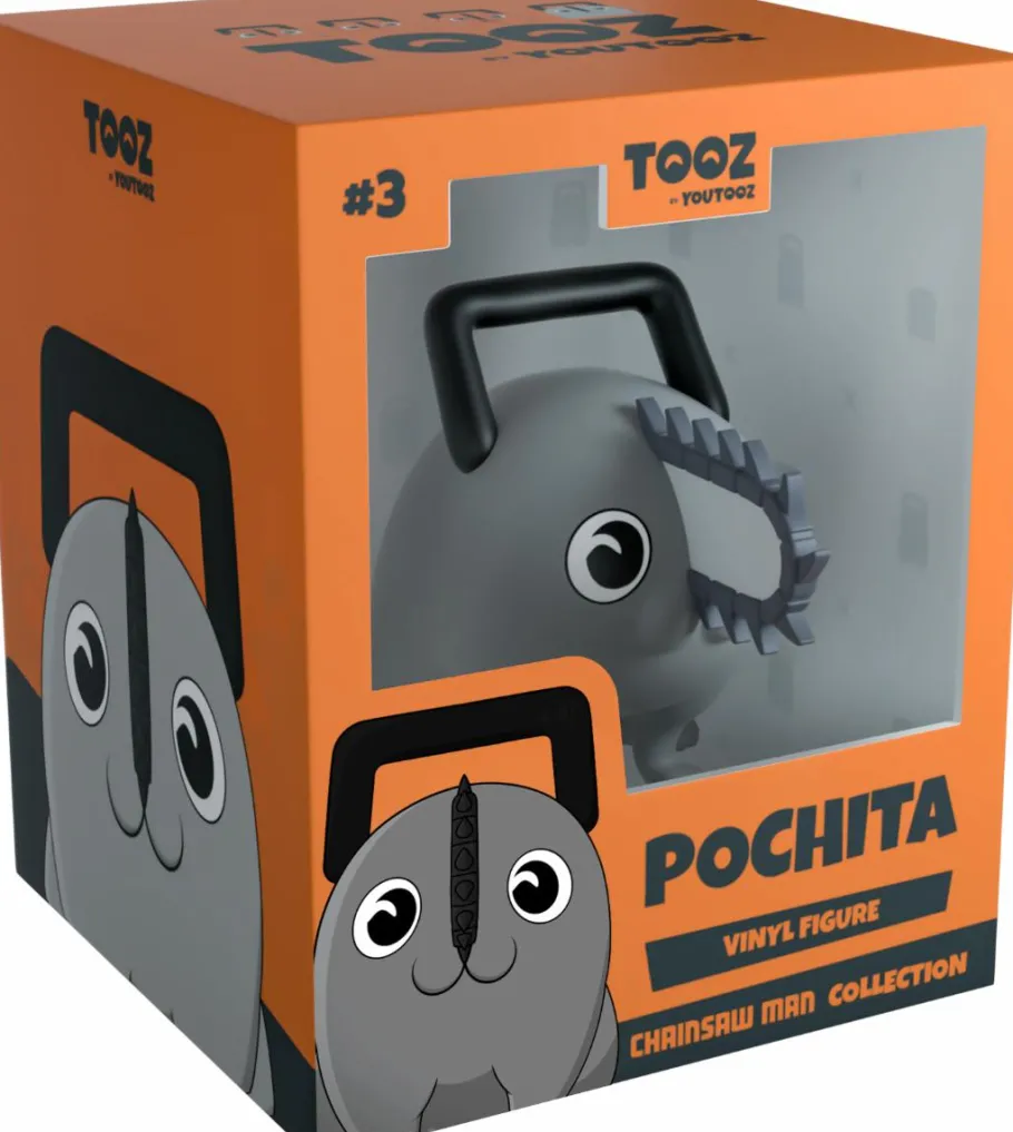 Designer Vinyl>Chainsaw Man - Pochita Black & White 2.5" Vinyl Figure