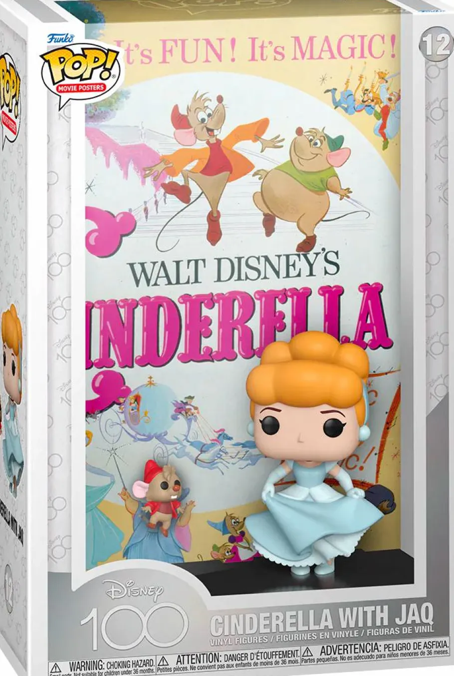 Pop! Covers>Cinderella (1950) - with Jaq Disney 100th Pop! Movie Posters Vinyl Figure