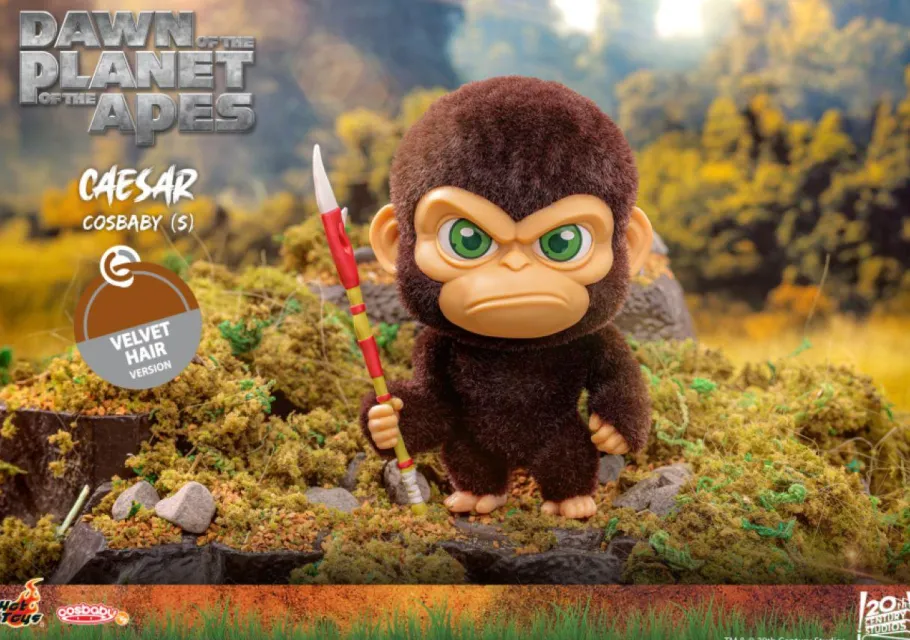 Cosbaby>Planet of the Apes Dawn of the (2014) - Caesar Velvet Hair Cosbaby (S) Hot Toys Figure