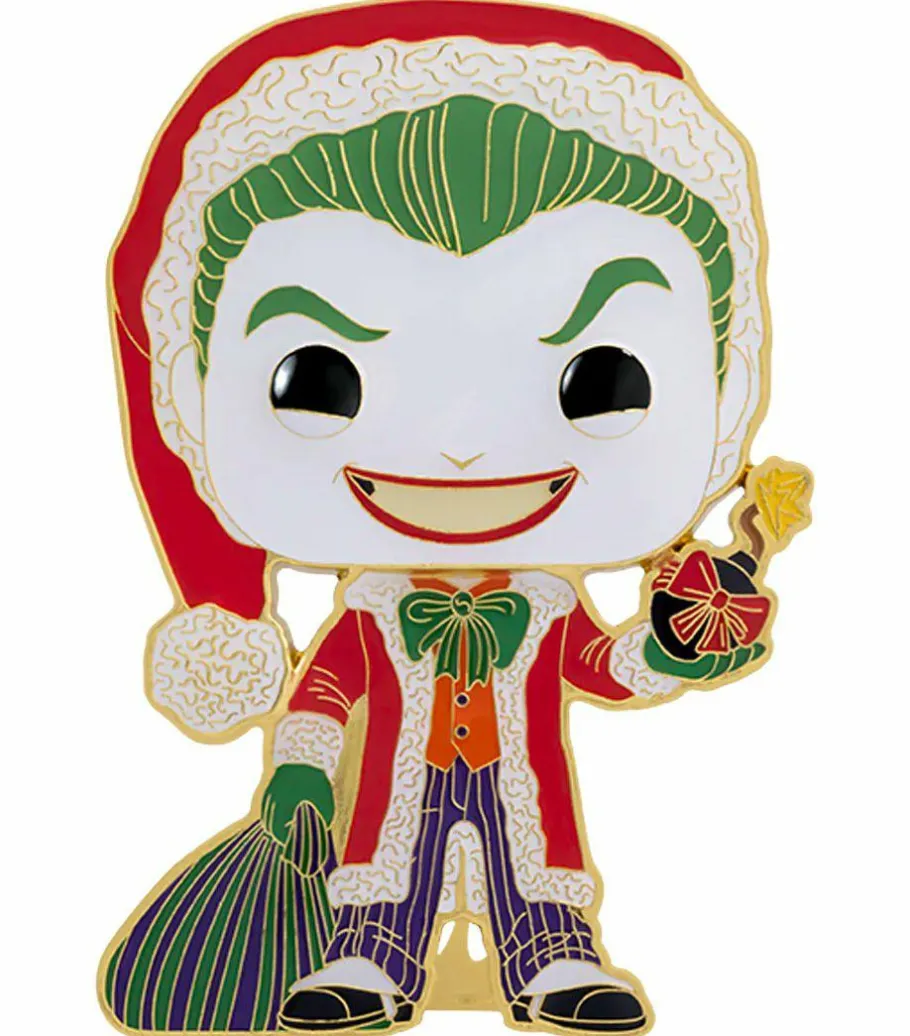 Pop! Home & Accessories>DC Comics DC Super Heroes - The Joker as Santa Holiday 4” Pop! Enamel Pin