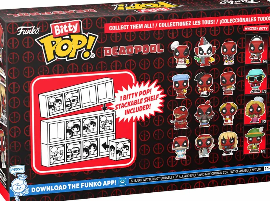 Blind Box>Deadpool - (Sleepover), (Larp), (Heavy Metal) & Mystery Bitty Pop! Vinyl Figure 4-Pack