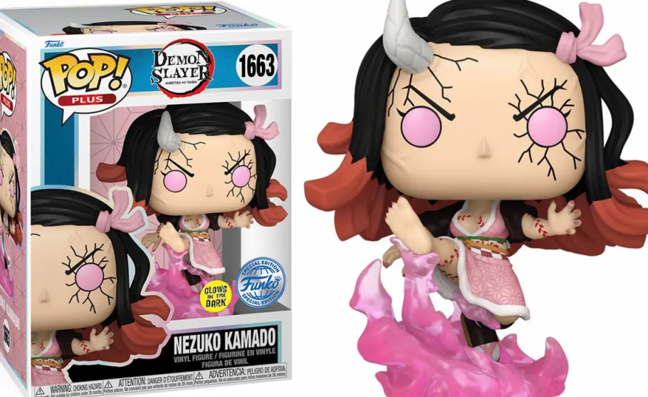 Designer Vinyl>Demon Slayer - Nezuko Kamado Glow-in-the-Dark Pop! Plus Vinyl Figure (Popcultcha Exclusive)