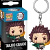 Pop! Keychains>Demon Slayer - Tanjiro Kamado (Sun Breathing) Pop! Pocket Keychain