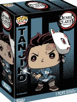 Pop! & Tee Sets>Demon Slayer - Tanjiro Kamado Pop! Tees Unisex Grey T-Shirt