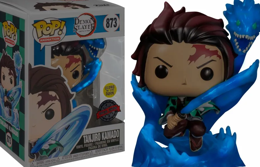 Standard Pop!>Demon Slayer - Tanjiro with Dragon Translucent Glow in the Dark Pop! Vinyl Figure