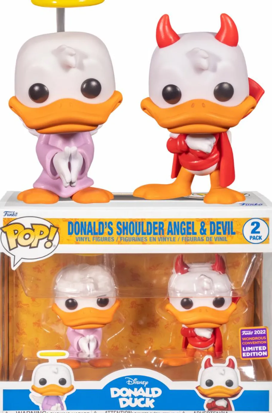 Standard Pop!>Disney - Donald Duck’s Shoulder Angel & Devil Pop! Vinyl Figure 2-Pack (2022 Wondrous Convention Exclusive)