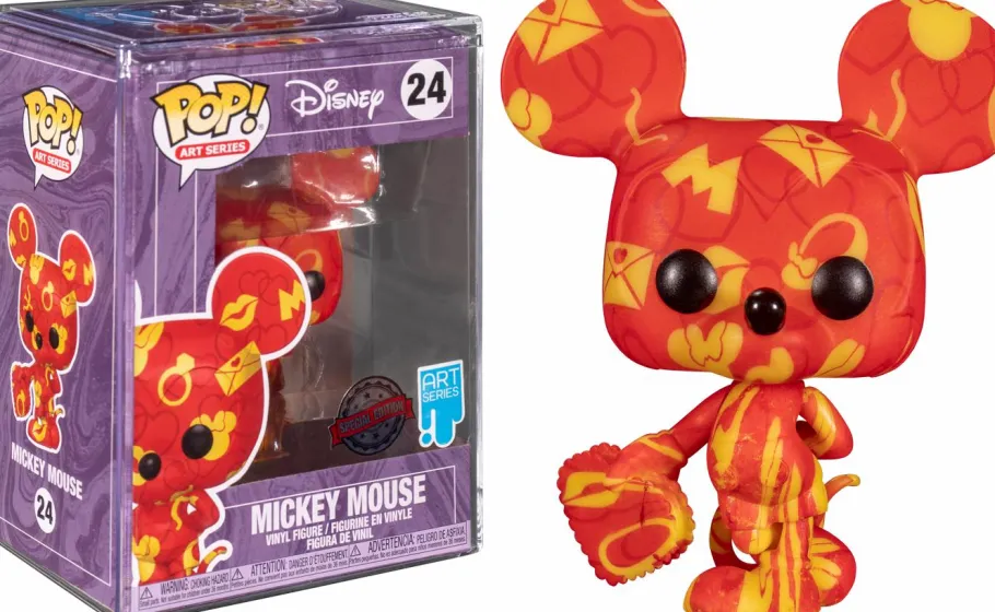 Pop! Bundles>Mickey Mouse Disney - & Minnie Mouse Artist Series Pop! Vinyl Figure with Pop! Protector Bundle (Set of 2)