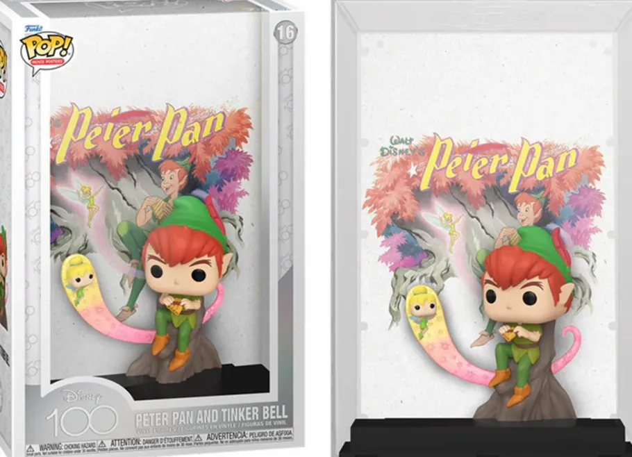 Pop! Covers>Peter Pan Disney - 100th Anniversary & Tinker Bell Pop! Movie Poster Vinyl Figure