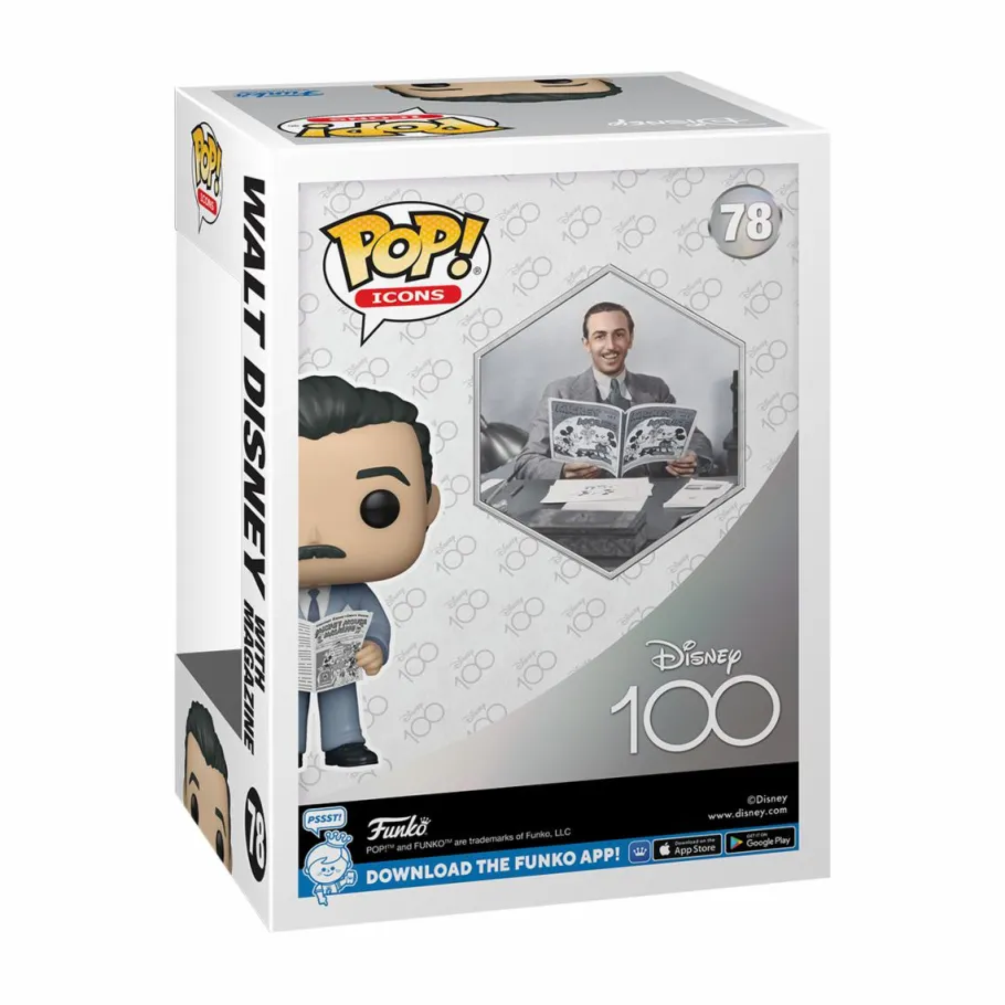 Standard Pop!>Disney 100th - Walt with Magazine Pop! Vinyl Figure