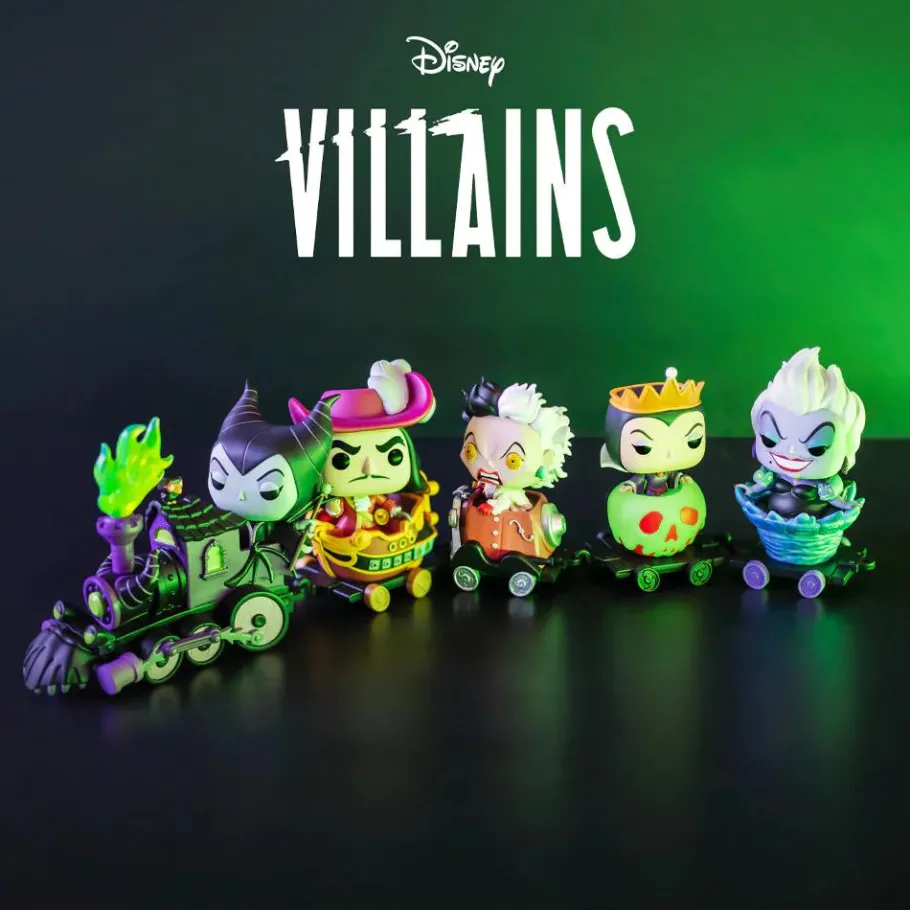 Pop! Bundles>Disney Villains - Train Engine & Carts Pop! Vinyl Figure Bundle (Funko / Popcultcha Exclusive) (Set of 5)